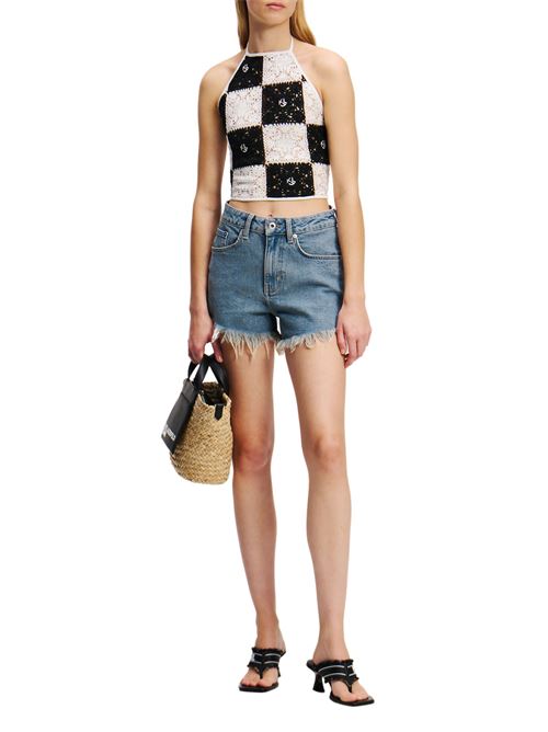 Top bianco e nero in poliestere Karl Lagerfeld jeans | A2W18003998